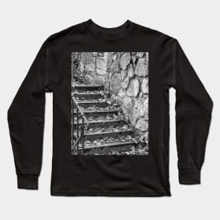 Autumn mood - old stairs, digital painting Long Sleeve T-Shirt